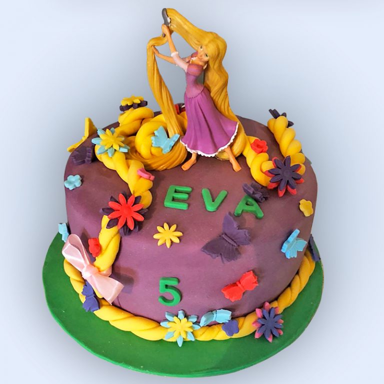 Gâteau Raiponce : 5 ans Eva