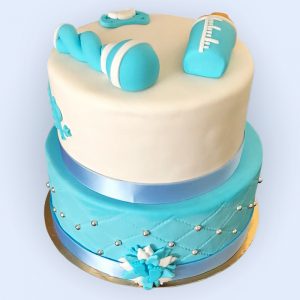 Gourmandelices de Claudia - Cake Design - Baby Shower - Bleu