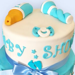 Gourmandelices de Claudia - Cake Design - Baby Shower - Bleu