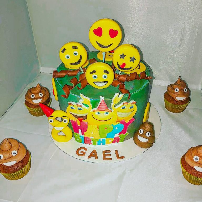 Gâteau Emojis : 8 ans Gaël