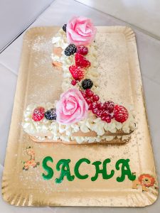 Gourmandelices de Claudia - Cake Design - Number Cake - 1 an Sacha