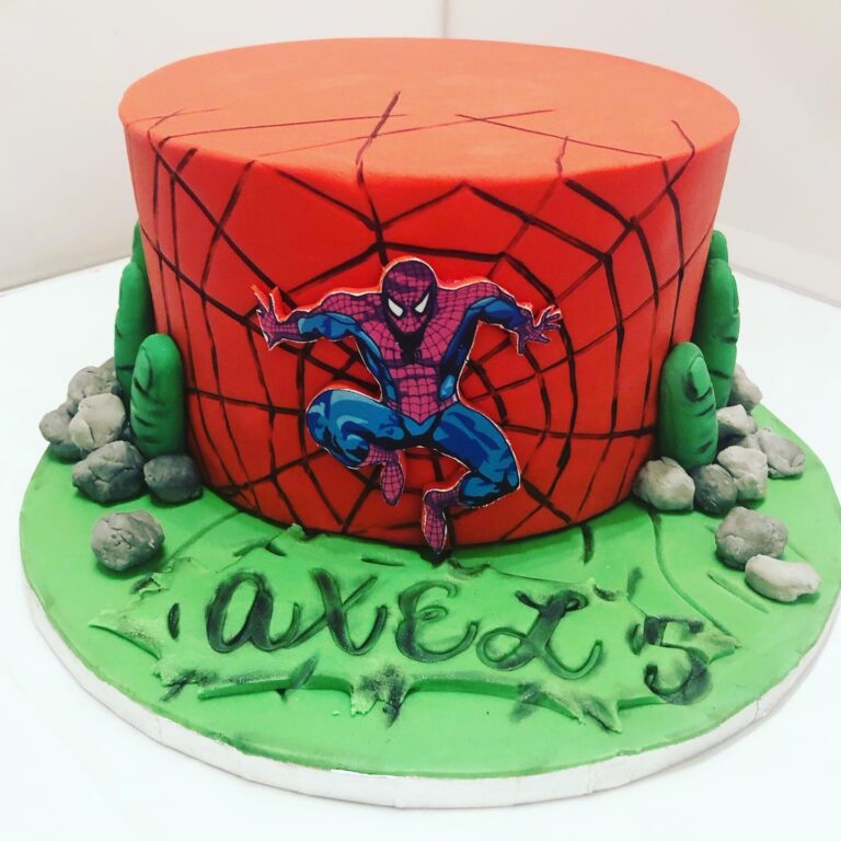 Gâteau Hulk et Spiderman   : 5 ans Axel